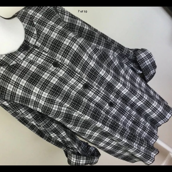 HAYMAKER Black/White Plaid Lightweight jacket Sz L - Picture 4 of 8